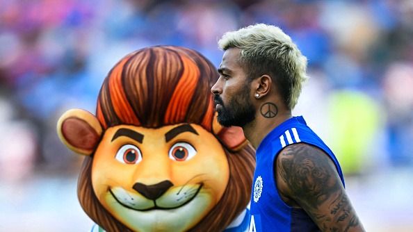 India's Hardik Pandya walks past the tournament mascot before the start of the Asia Cup 2025 Twenty20 international cricket final India's Hardik Pandya walks past the tournament mascot before the start of the Asia Cup 2025 Twenty20 international cricket final