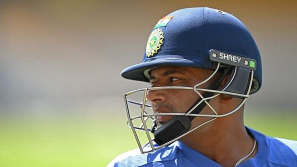 India's Sarfaraz Khan attends a practice session