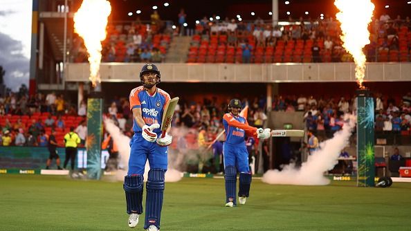 Shubman Gill and Abhishek Sharma of India