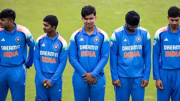 Vaibhav Suryavanshi of India U19 looks