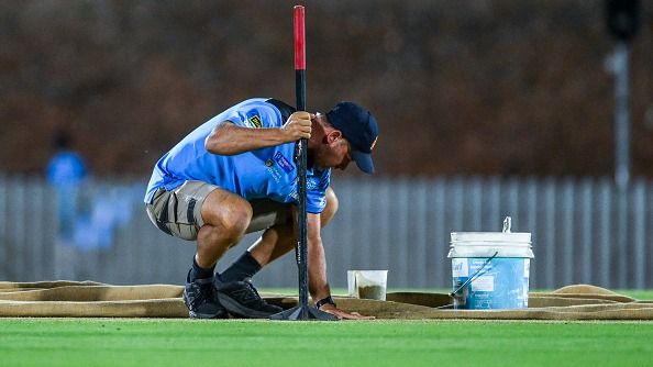 Trent Kelly head groundsman of Karen Rolton oval 