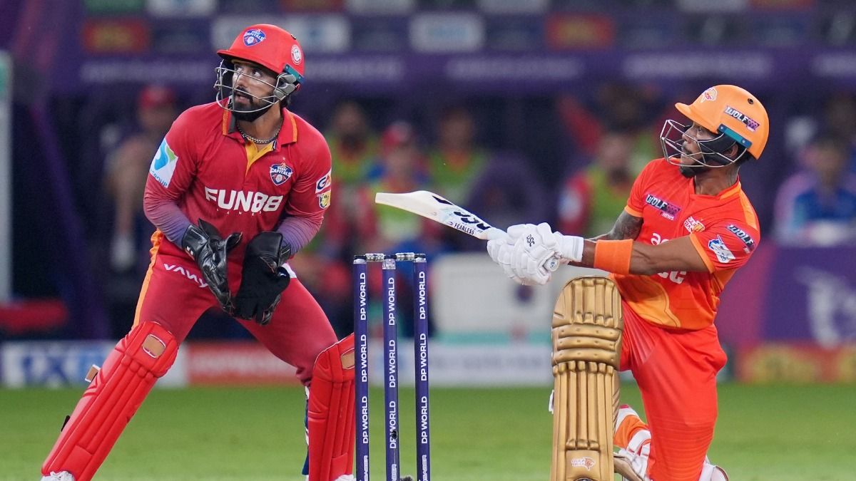 Gulf batsmen during the batting Gulf batsmen during the batting