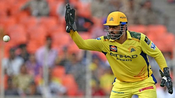 Chennai Super Kings' Mahendra Singh Dhoni fields during the Indian Premier League Chennai Super Kings' Mahendra Singh Dhoni fields during the Indian Premier League