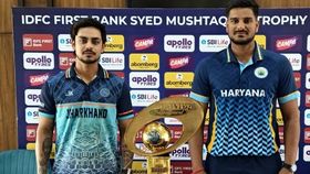 Jharkhand captain Ishan Kishan and Haryana captain Ankit Kumar Jharkhand captain Ishan Kishan and Haryana captain Ankit Kumar