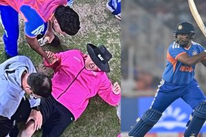 IND vs SA: संजू सैमसन के झन्नाटेदार शॉट से अंपायर चोटिल, 8.4 ओवर के बाद रोकना पड़ा मैच, Video SportsTak Hindi