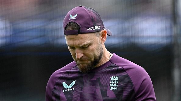 England coach Brendon McCullum during day five of the Third Test Match in the 2025-26