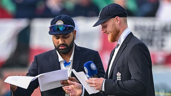 India's captain Rohit Sharma and his England's counterpart Ben Stokes (R) India's captain Rohit Sharma and his England's counterpart Ben Stokes (R)