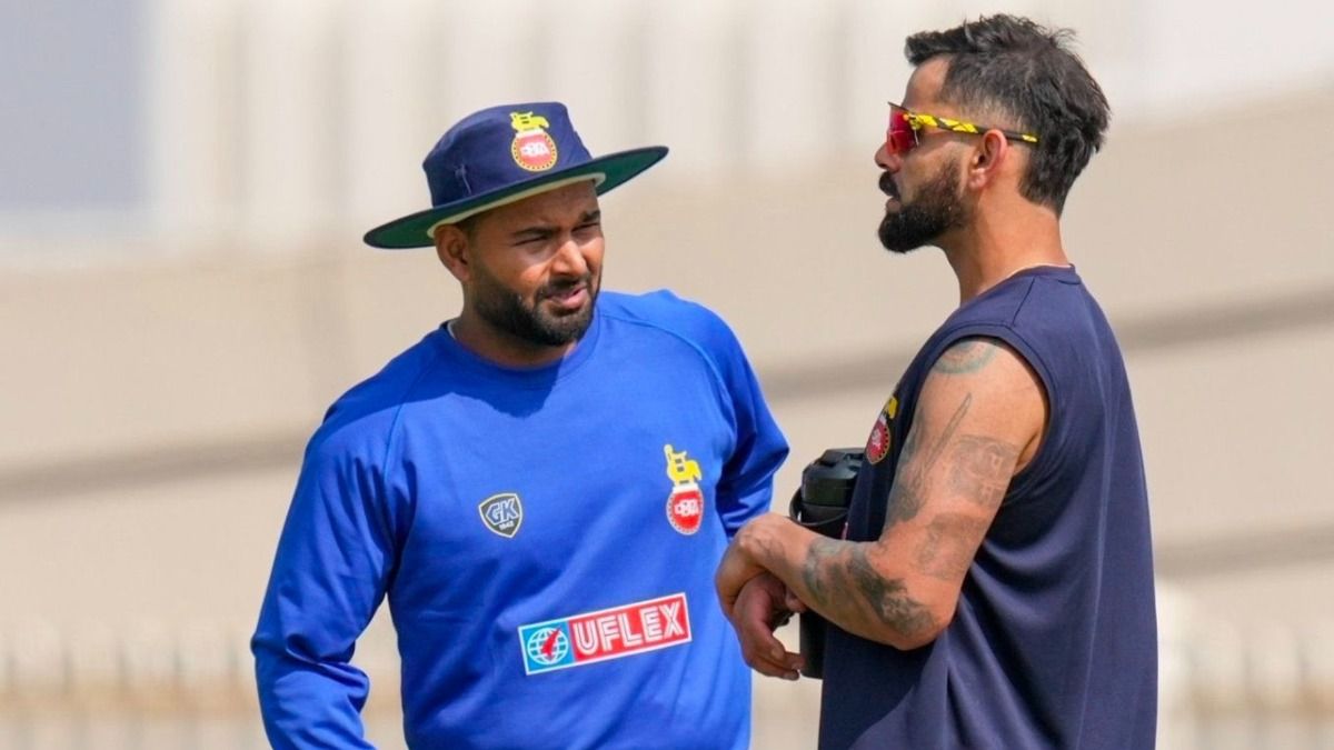 rishabh pant and virat kohli in nets