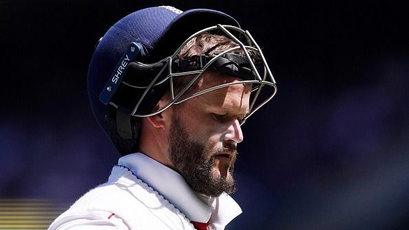 England's Ben Duckett walks off the field