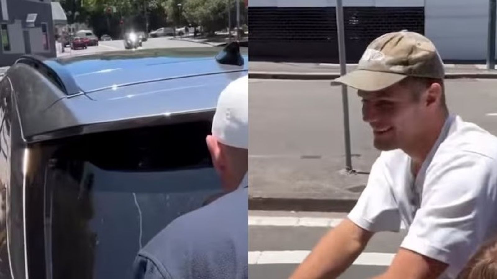 मैच से पहले कैब खराब तो धक्का देकर कार को स्टेडियम ले गए ऑस्ट्रेलियाई खिलाड़ी, कमाल का Video वायरल मैच से पहले कैब खराब तो धक्का देकर कार को स्टेडियम ले गए ऑस्ट्रेलियाई खिलाड़ी, कमाल का Video वायरल