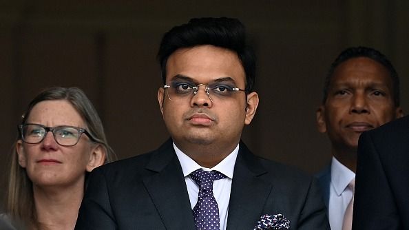 Jay Shah, ICC Chair, looks on