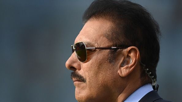 Ravi Shastri of Sky Sports looks on Ravi Shastri of Sky Sports looks on
