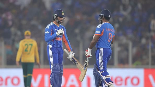 Tilak Varma of India and Sanju Samson 