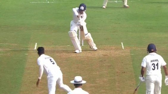 Yashasvi Jaiswal during a Ranji Trophy match