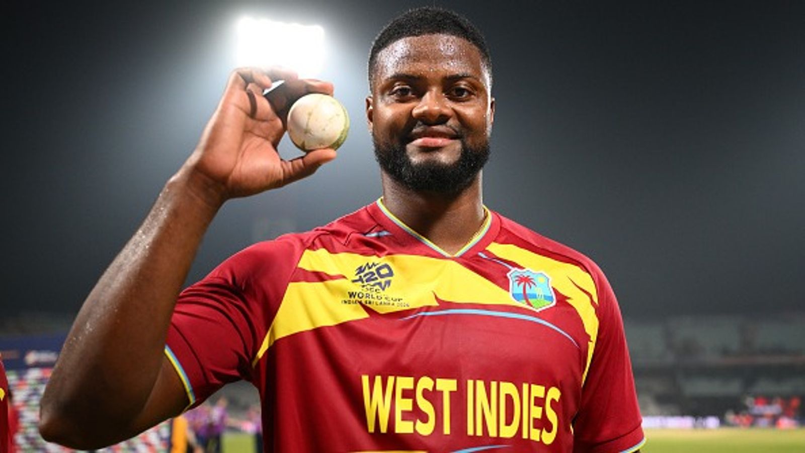 रोमारियो शेफर्ड के नाम T20 World Cup 2026 की पहली हैट्रिक, टूर्नामेंट का पहला फाइफर भी लिया रोमारियो शेफर्ड के नाम T20 World Cup 2026 की पहली हैट्रिक, टूर्नामेंट का पहला फाइफर भी लिया