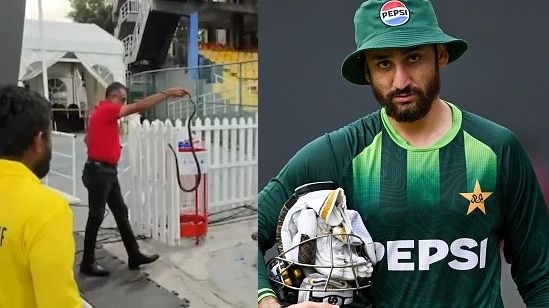 Snake spotted in Pakistan dugout (PC: X/Getty) Snake spotted in Pakistan dugout (PC: X/Getty)