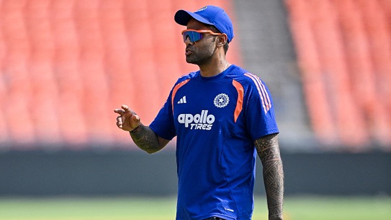 IND vs SA, T20 World Cup Super 8s: भारत और साउथ अफ्रीका के बीच कब और कहां देखें सुपर-8 के मुकाबले की Live streaming साउथ अफ्रीका के खिलाफ मैच से पहले प्रैक्टिस सेशन के दौरान सूर्यकुमार यादव (PC: Getty)