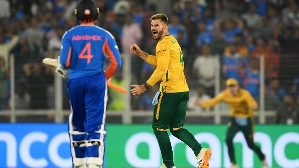  इशान किशन के विकेट का जश्न मनाते एडेन मार्करम (PC: Getty)