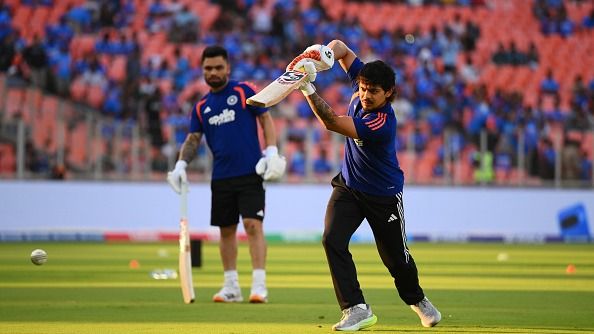 ट्रेनिंग सेशन के दौरान इशान किशन (photo: getty)