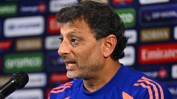 Sitanshu Kotak of India speaks during press conference