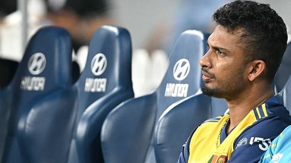 Sri Lanka's captain Dasun Shanaka looks on