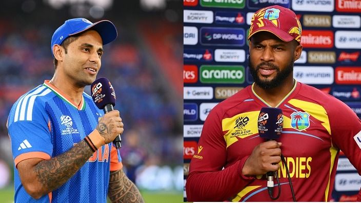 Suryakumar Yadav and Shai Hope Suryakumar Yadav and Shai Hope