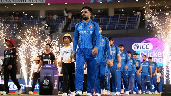 Rashid Khan of Afghanistan leads the team
