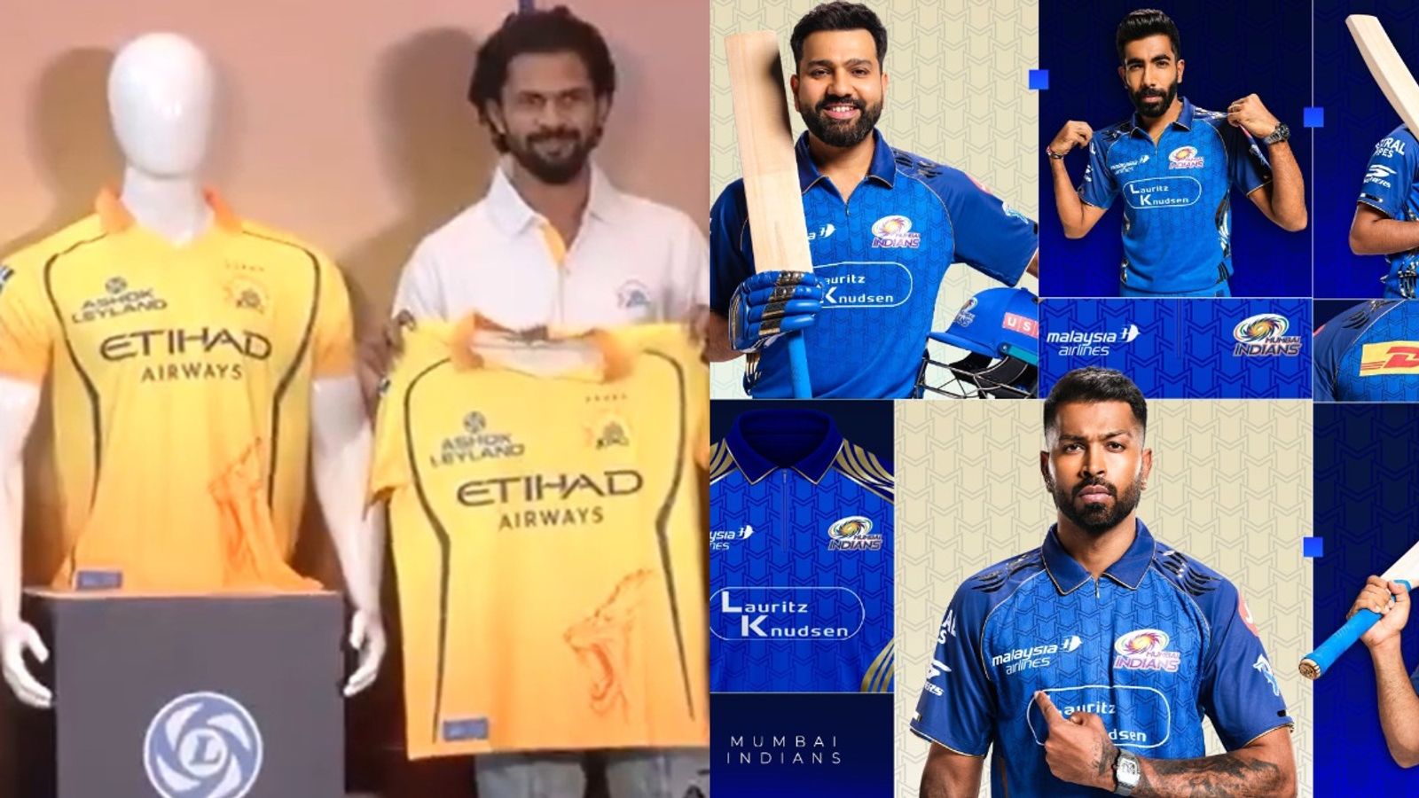 IPL 2026 सीजन के लिए चेन्नई सुपर किंग्स और मुंबई इंडियंस ने लॉन्च की नई जर्सी, यहां देखें पूरा लुक मुंबई इंडियंस और चेन्नई सुपर किंग्स की जर्सी लॉन्च (photo: getty)