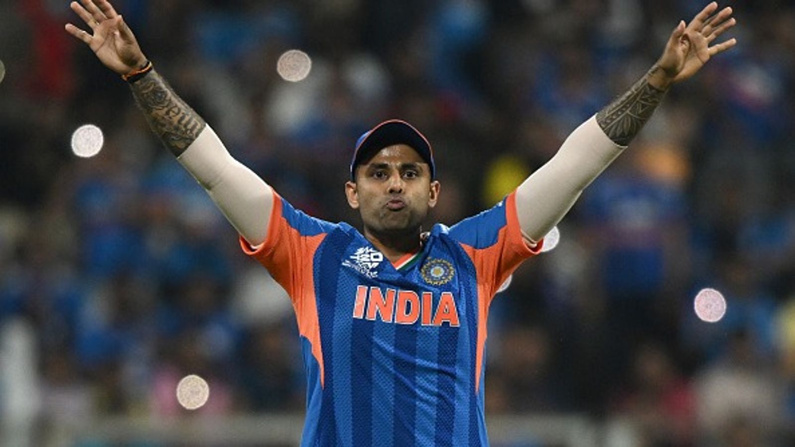 भारत बना टी20 वर्ल्ड कप चैंपियन तो टूट जाएंगे ये 4 बड़े रिकॉर्ड, पहली बार होगा ऐसा भारतीय कप्तान सूर्यकुमार यादव (PHOTO: GETTY)