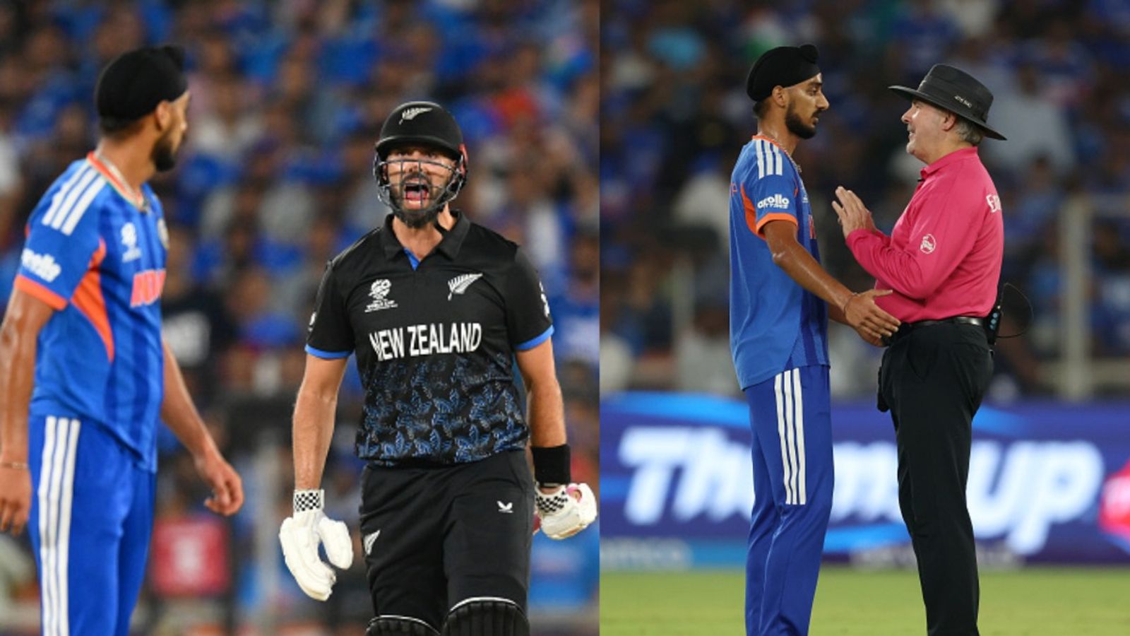 Arshdeep-Mitchell Fight: अर्शदीप ने मिचेल को मारी गेंद, तैश में आया कीवी बल्लेबाज, अंपायर ने भारतीय बॉलर को चेताया, सूर्या ने मांगी माफी अर्शदीप सिंह और डेरिल मिचेल के बीच झगड़ा हुआ. (Photo: Getty)