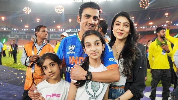Gautam Gambhir Head Coach of India with his family