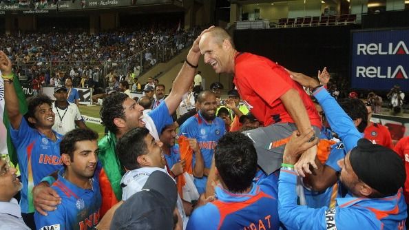 Gary Kirsten coach of India celebrates