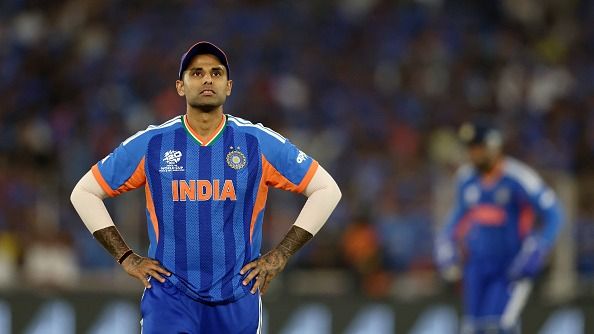 सूर्यकुमार यादव ने टी20 वर्ल्ड कप में कुल 242 रन बनाए थे. (PC: Getty)