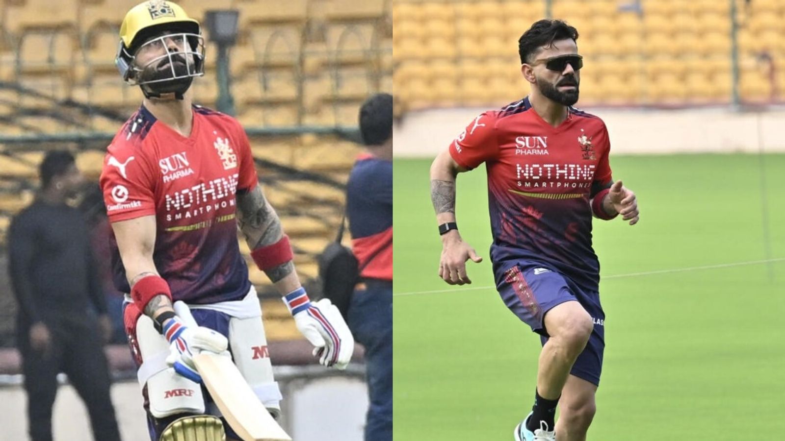 विराट कोहली ने RCB नेट्स में की धमाकेदार बैटिंग, स्पिनर्स के उड़ाए होश, VIDEO नेट्स में विराट कोहली (photo: getty)