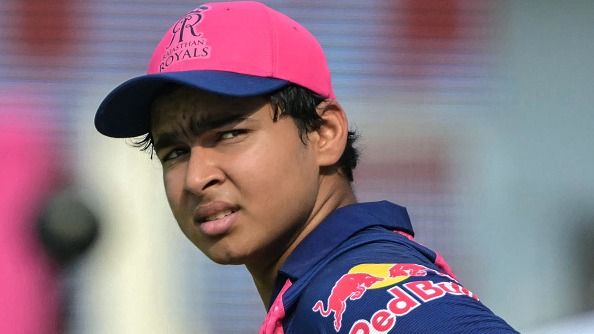 Rajasthan Royals' Vaibhav Suryavanshi looks on