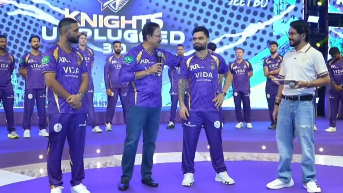 rinku singh during kkr event