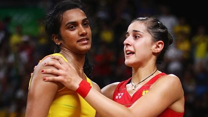  2016 र‍ियो ओलिंपिक के फाइनल में कैरोलिना मार‍िन ने पीवी सिंधु को हराया था. (PC: Getty)