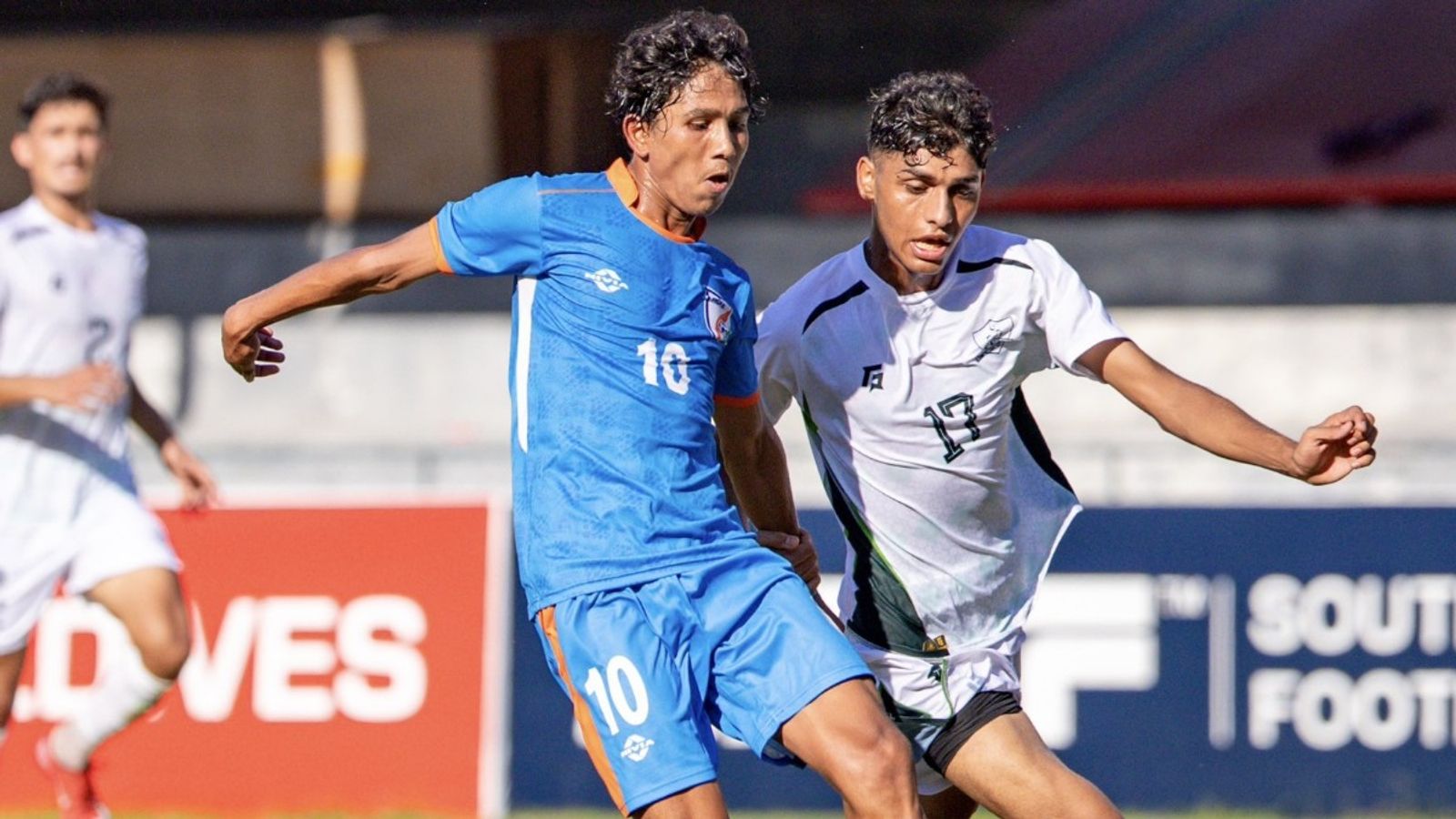 भारत की सेमीफाइनल में धमाकेदार एंट्री, पाकिस्तान को रौंद SAFF U20 Championship से किया बाहर भारत ने पाकिस्तान को 3-0 से हराया. (PC: Indian Football X)