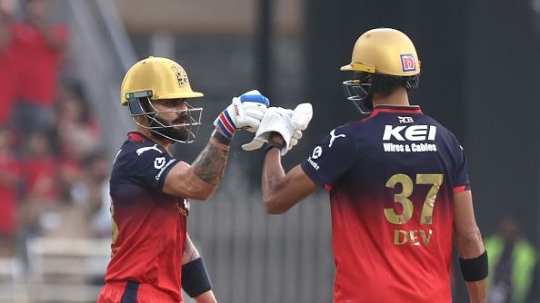 Virat Kohli of Royal Challengers Bengaluru and Devdutt Padikkal 