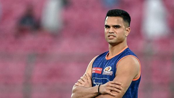 Mumbai Indians' Arjun Tendulkar