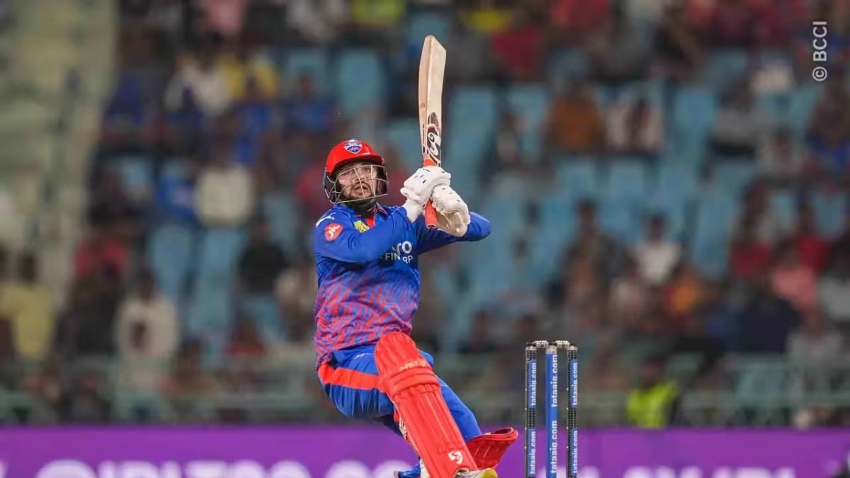 Sameer Rizvi plays a shot during the match