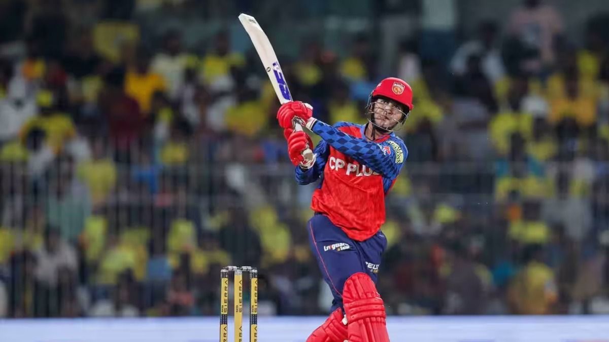 Priyansh Arya batting in an IPL match Priyansh Arya batting in an IPL match