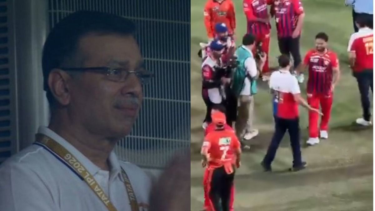 Sanjiv Goenka and Rishabh Pant after the win against Hyderabad Sanjiv Goenka and Rishabh Pant after the win against Hyderabad