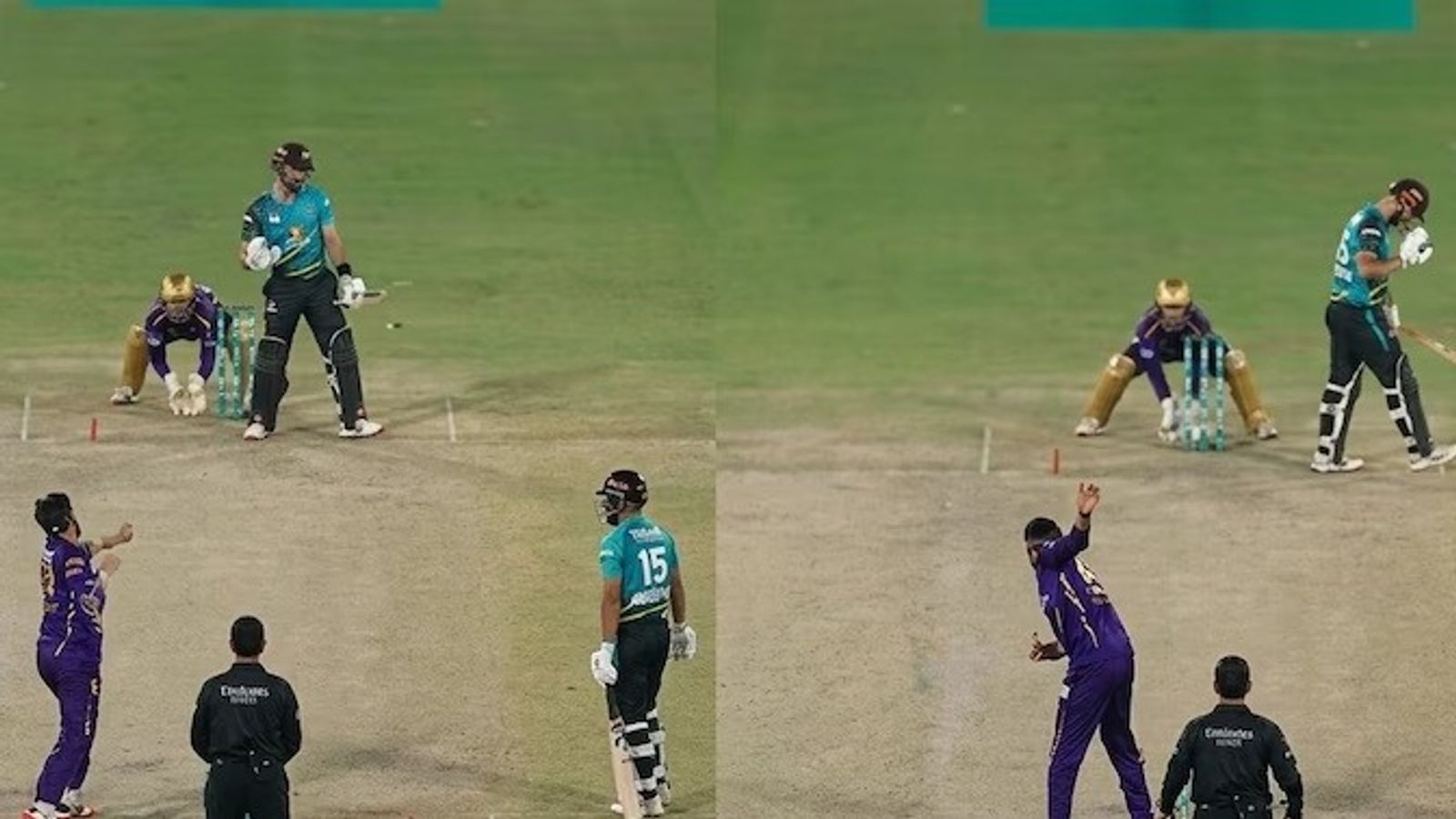 PSL में फिर नया ड्रामा, पाक स्पिनर उस्मान तारिक के एक्शन पर बिफरे डेरिल मिचेल, दो बार क्रीज छोड़कर गए, Video डेरिल मिचेल उस्मान तारिक के बॉलिंग एक्शन से नाराज. (PC: x)