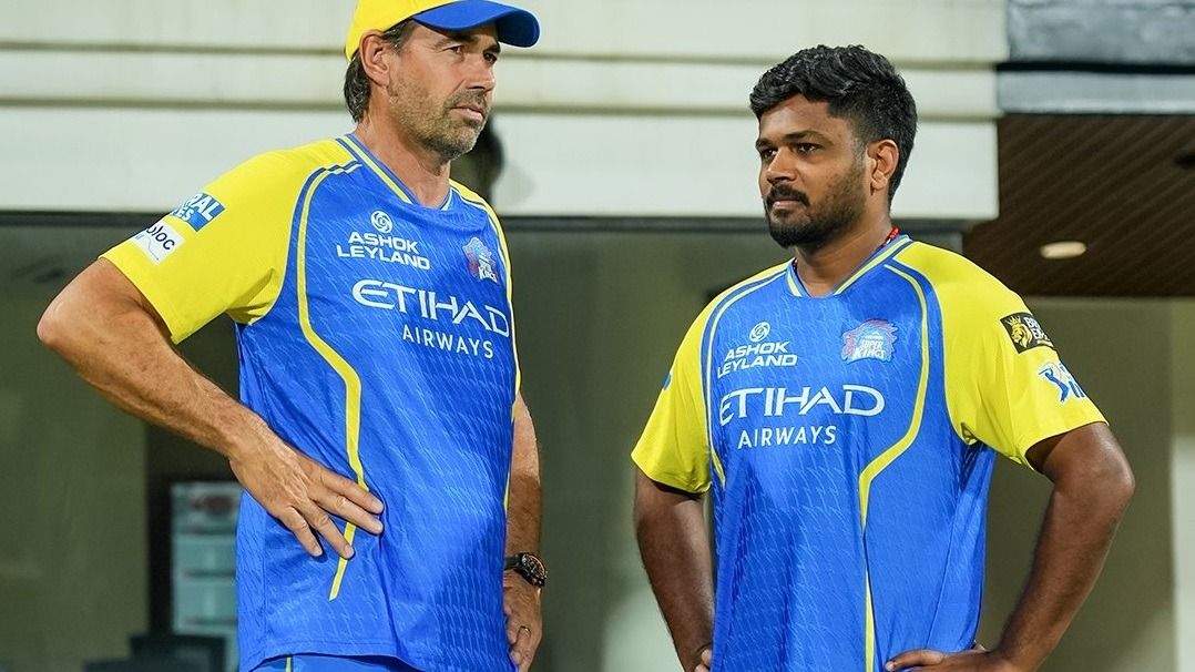  संजू सैमसन ने अपनी पारी स्टीफन फ्लेमिंग को डेडिकेट की. (PC: CSK X)