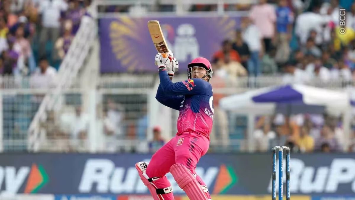 Vaibhav Suryavanshi playing a shot