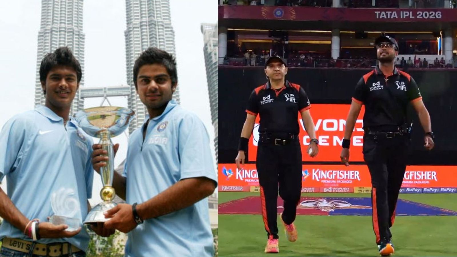 विराट का गुमनाम दोस्त, 18 साल पहले जीता वर्ल्ड कप, अब किया 'IPL डेब्यू', कोहली जब मिलेंगे तो... अंडर 19 वर्ल्ड कप ट्रॉफी के साथ विराट कोहली और अजितेश अर्गल