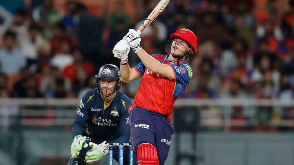  Cooper Connolly looks after smashing a six (BCCI/IPL)
