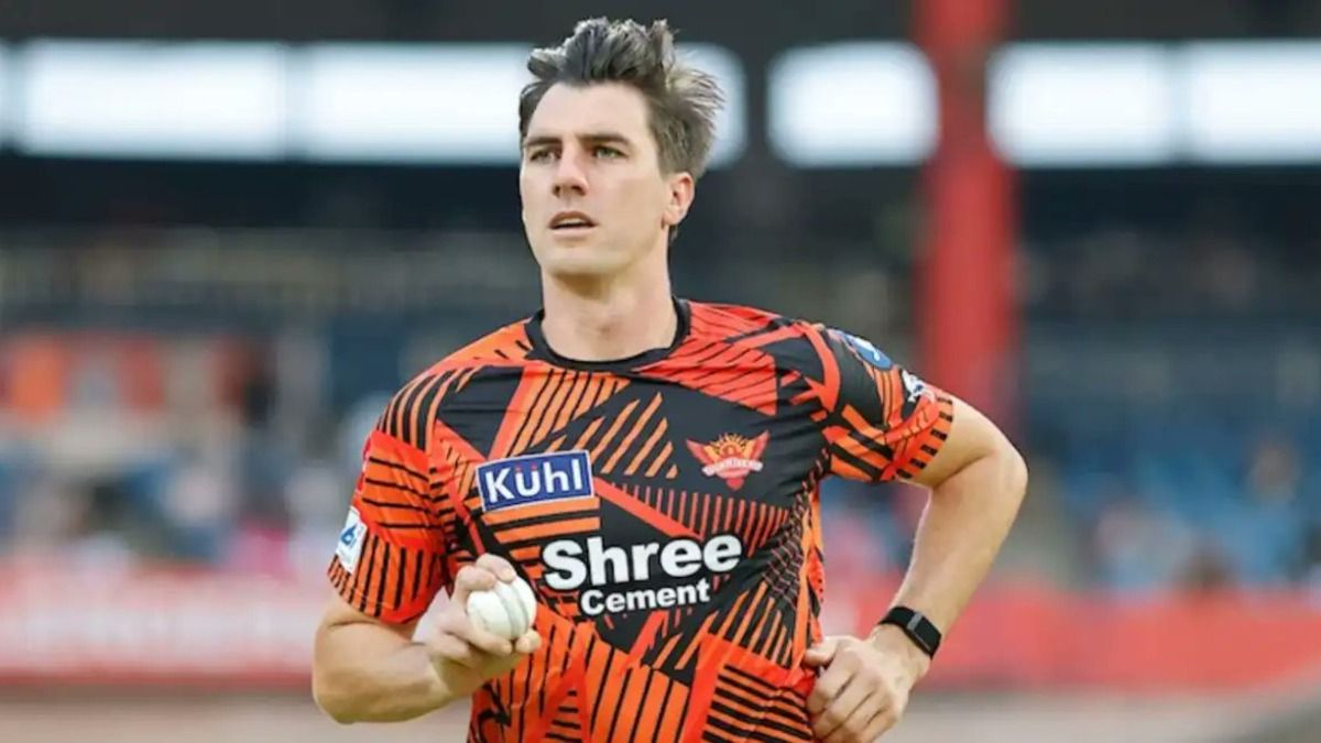 SRH captain Pat Cummins in frame. (Screenshot)