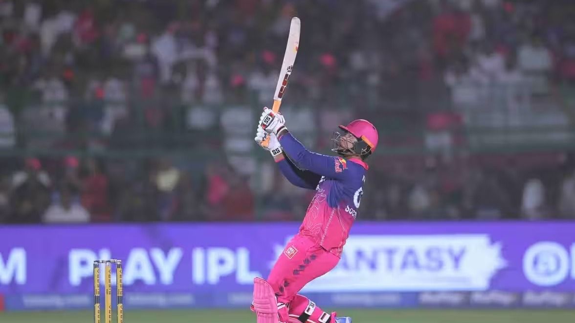 Vaibhav Suryavanshi plays a shot